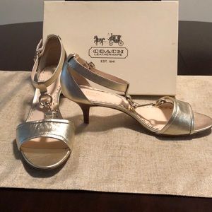 Coach gold sandals